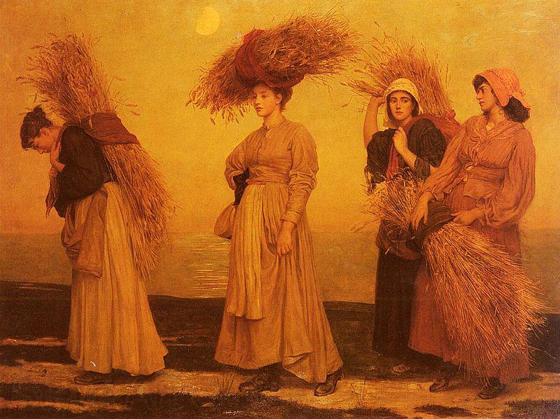 Valentine Cameron Prinsep Prints Home from Gleaning Spain oil painting art